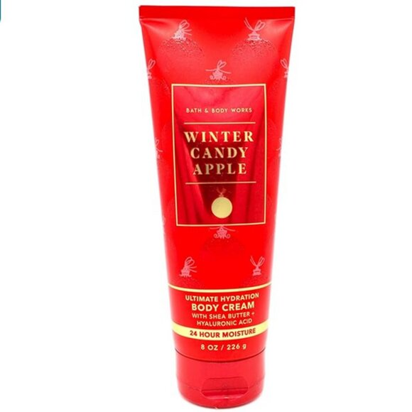 NWT~BBW Winter Candy Apple Ultimate Hydration Body Cream w/ Hyaluronic Acid 8 oz - Picture 1 of 5